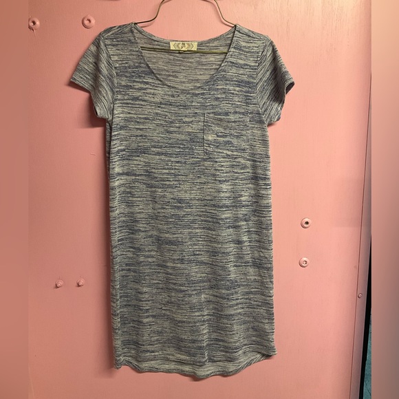 Pink Rose Dresses & Skirts - Pink Rose Heathered Blue Midi Dress